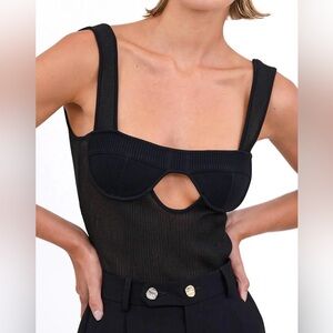 NWT NONCHALANT LABEL Carmen Tank in Black - Xs